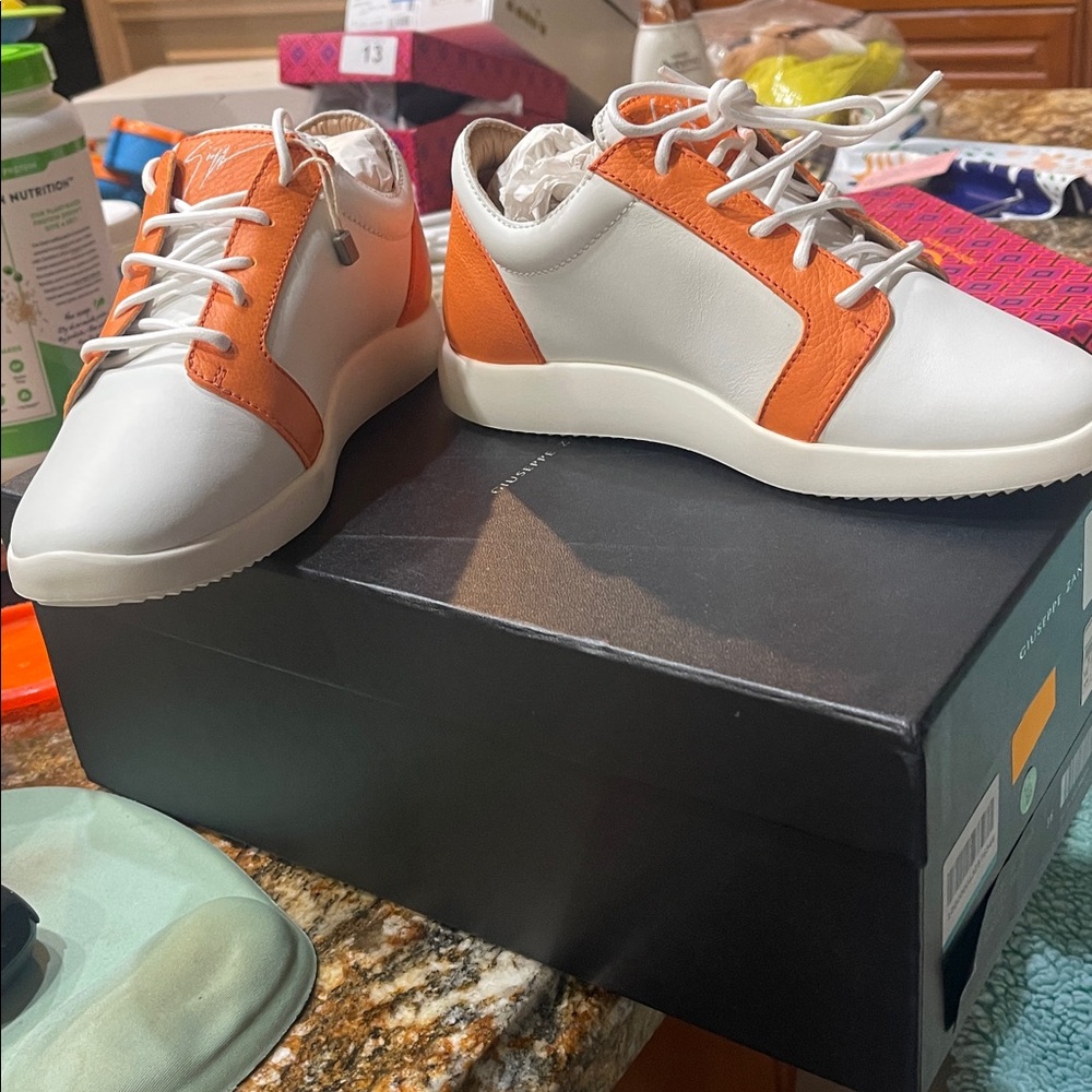 Giuseppe zanotti Donna Vitelli  rw80p91 sneakers white and orange 36 and 37